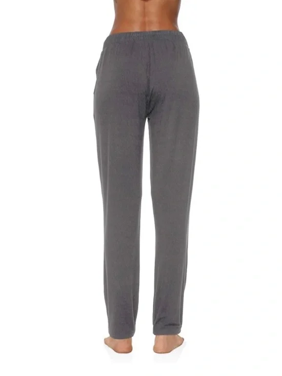 Wide Leg Drawstring Lounge Pants XL – Dark Gray Soft Comfy - Picture 4 of 7